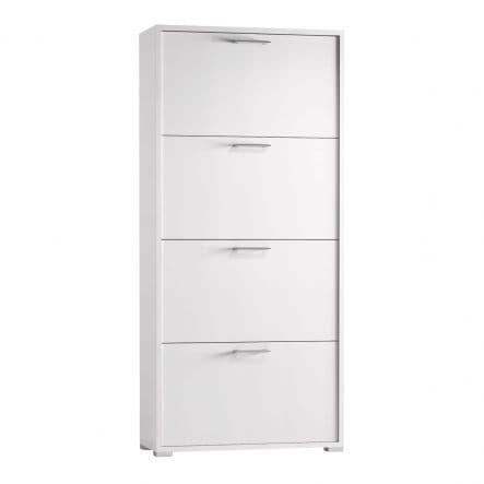 4-DOOR SHOE CABINET WHITE 147X67X28 - best price from Maltashopper.com BR440001502