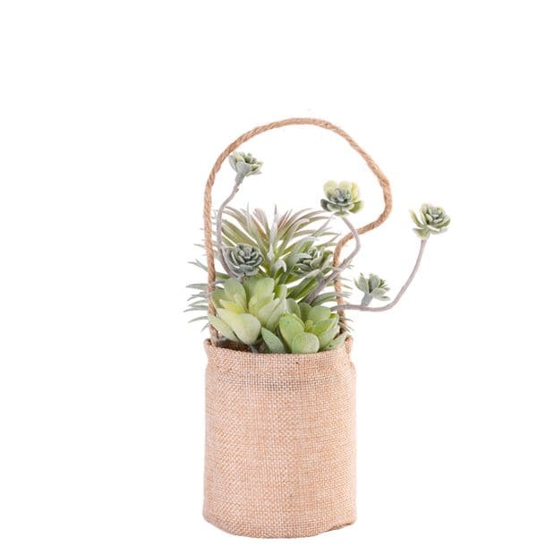 ROPE Artificial plant in natural hanging potØ 14 cm - best price from Maltashopper.com CS649257