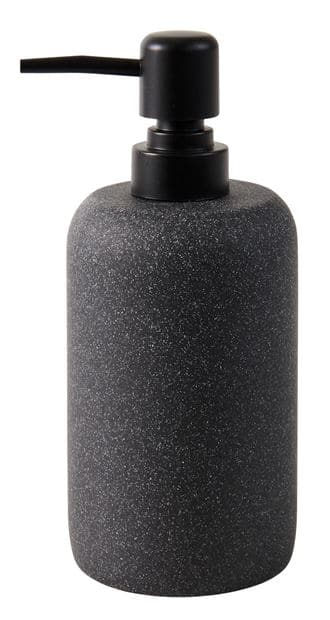MOON Soap dispenser black, dark grey H 18.5 cm - Ø 7.5 cm