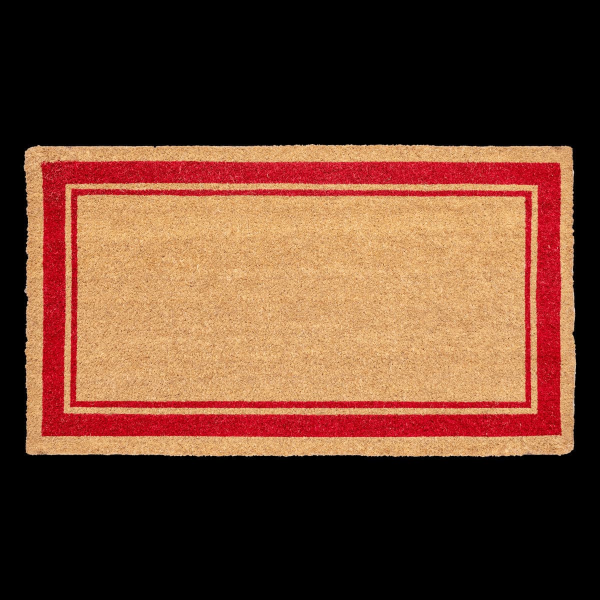 Bricocenter DAMIEN COCONUT DOORMAT WITH RED BORDER 40X70CM