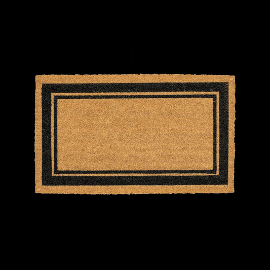 Bricocenter DAMIEN COCONUT DOORMAT WITH BLACK BORDER 40X70 CM
