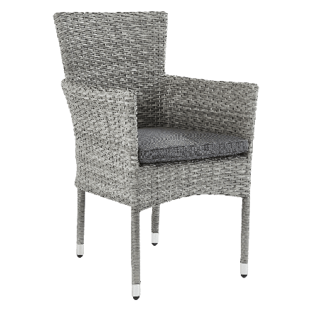 DAVOS NATERIAL ARMCHAIR wicker synthetic aluminum with cushion - best price from Maltashopper.com BR500012489