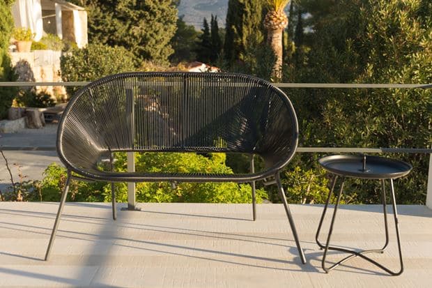 Casa ACAPULCO LOUNGE LOVESEAT BLACK