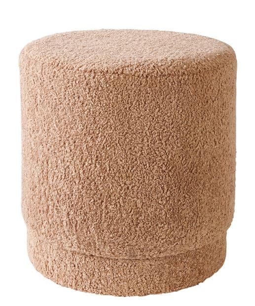 WALLY Beige pouf H 43 cm - Ø 42 cm - best price from Maltashopper.com CS672434