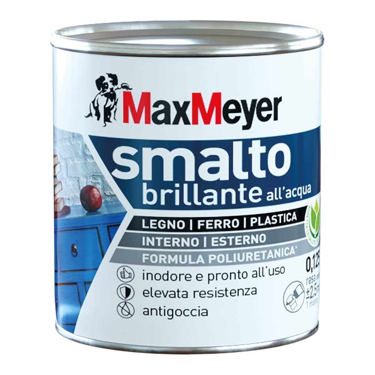 BRILLIANT WHITE POLYURETHANE WATER ENAMEL 125 ML - best price from Maltashopper.com BR470005156