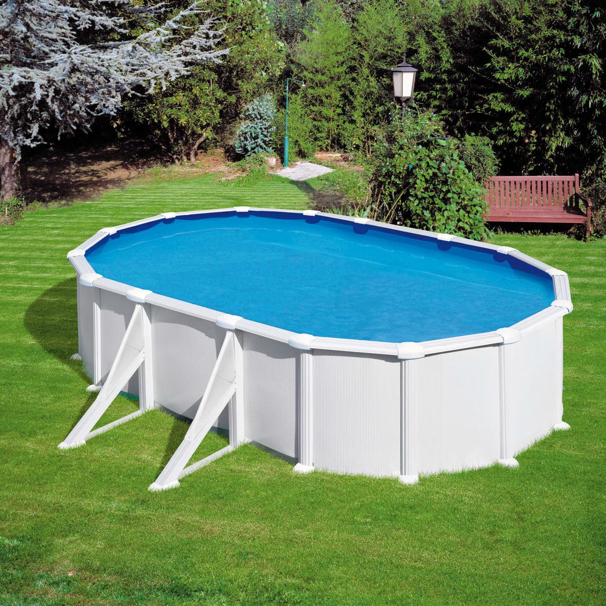 KIT PISCINA OVALE 610X375X120H - Premium Above Ground Pools from Bricocenter - Just €1957.99! Shop now at Maltashopper.com