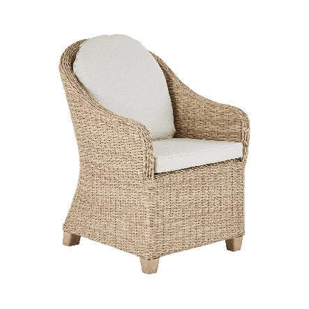 MEDENA NATERIAL ARMCHAIR 70X63X90cm synthetic wicker aluminum with cushion - best price from Maltashopper.com BR500012493