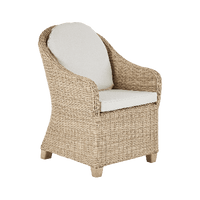 MEDENA NATERIAL ARMCHAIR 70X63X90cm synthetic wicker aluminum with cushion - best price from Maltashopper.com BR500012493