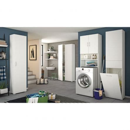 Bricocenter SECTIONAL WARDROBE IN SPACEO KIT L90 P45 H195 WHITE