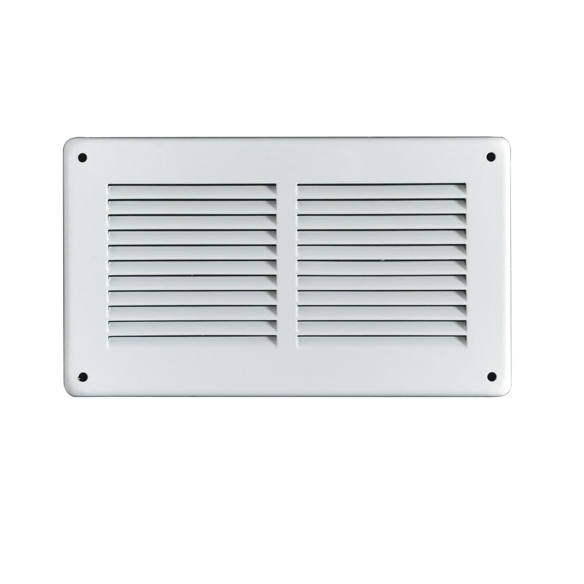 Bricocenter OVERLAPPING RECTANGULAR VENTILATION GRILLE W/MESH MM 240X140 METAL WHITE