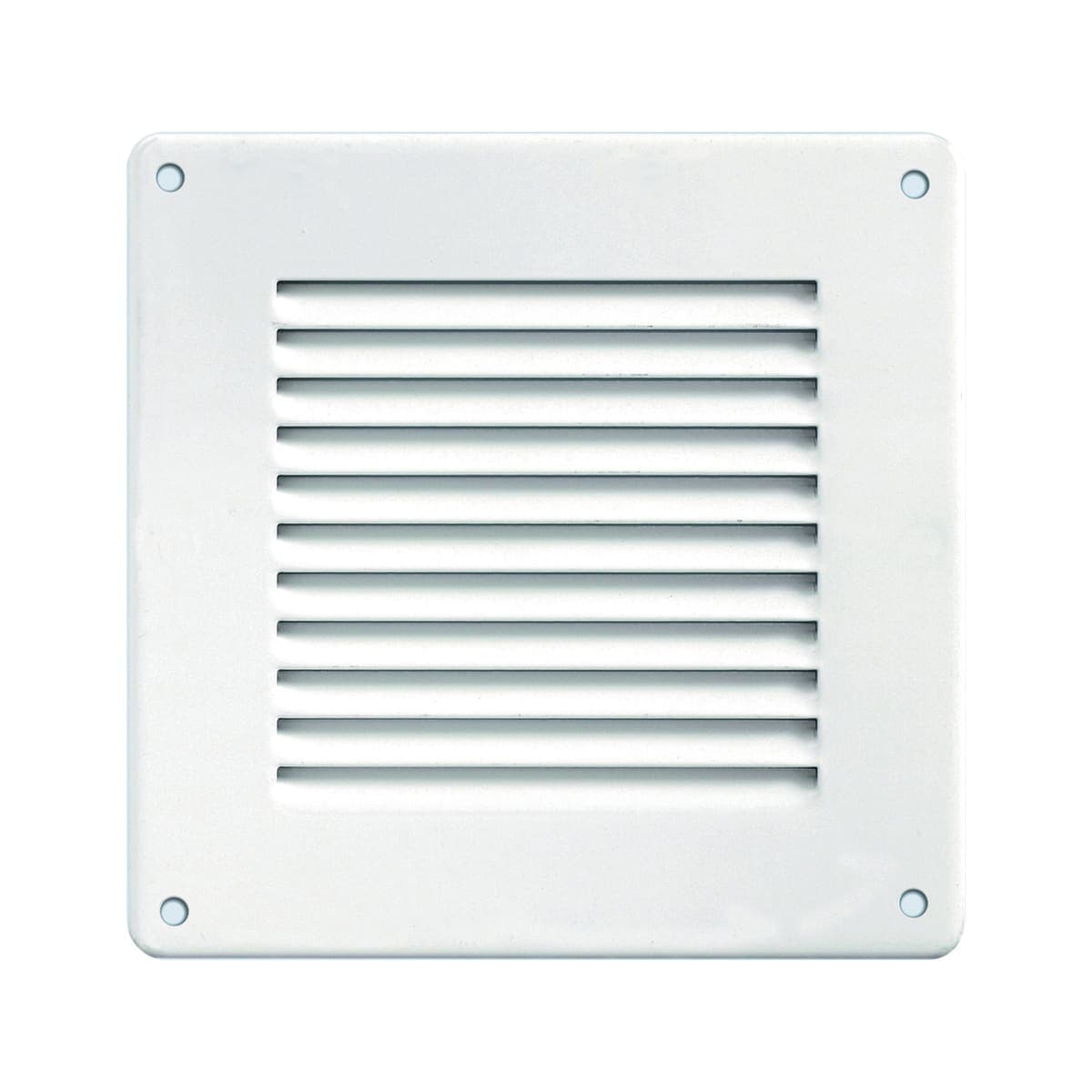 Bricocenter SQUARE OVERLAPPING VENTILATION GRILLE W/MESH MM 140X140 METAL WHITE