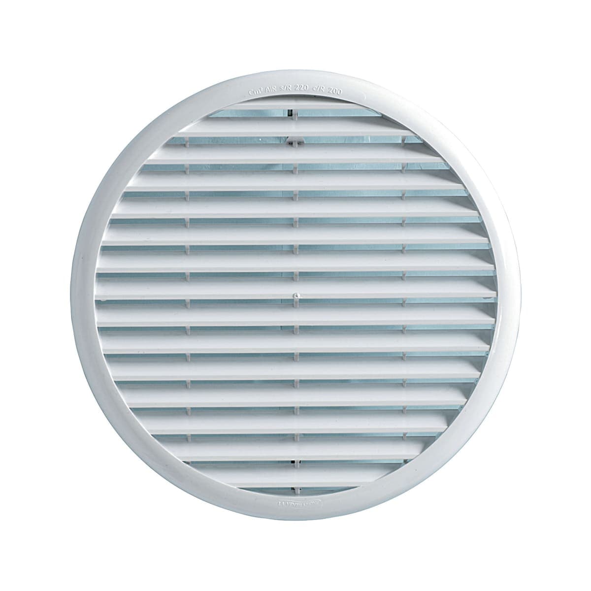 Bricocenter UNIVERSAL ROUND VENTILATION GRILLE W/SPRING MESH MM 165-220 WHITE PLASTIC