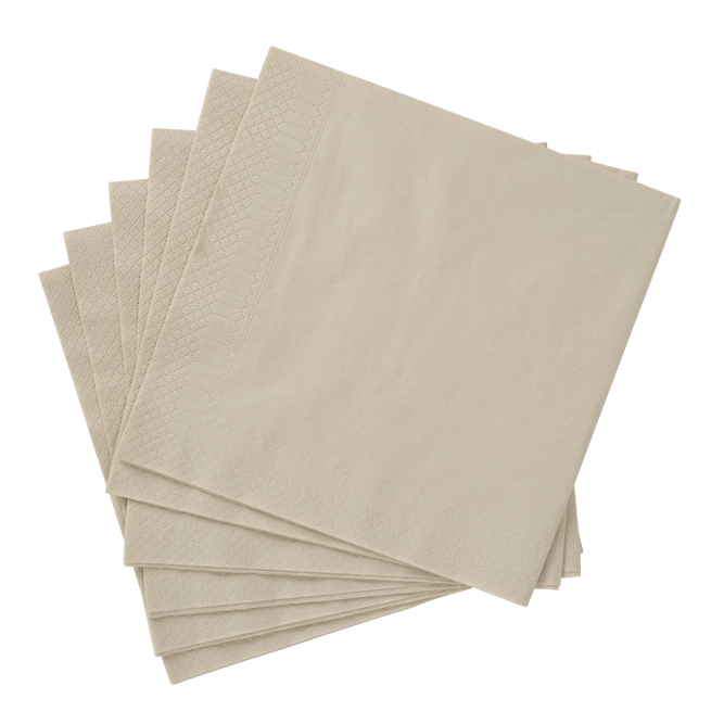 UNI Set of 20 beige napkins - best price from Maltashopper.com CS684523