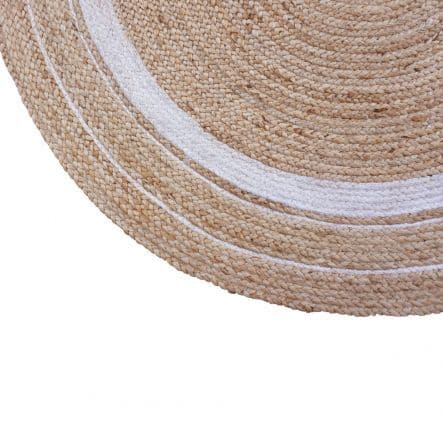 150 CM WHITE JUTE RUG