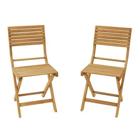 SOLIS NATIALAL - Set of 2 folding Chairs - wood Acacia 38x51xh81 - best price from Maltashopper.com BR500011222