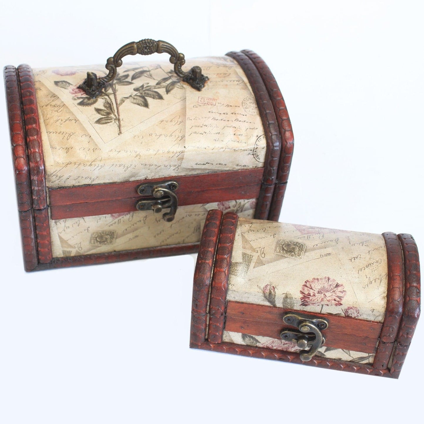 Bliss Sets of 2 Colonial Boxes - Rose Design