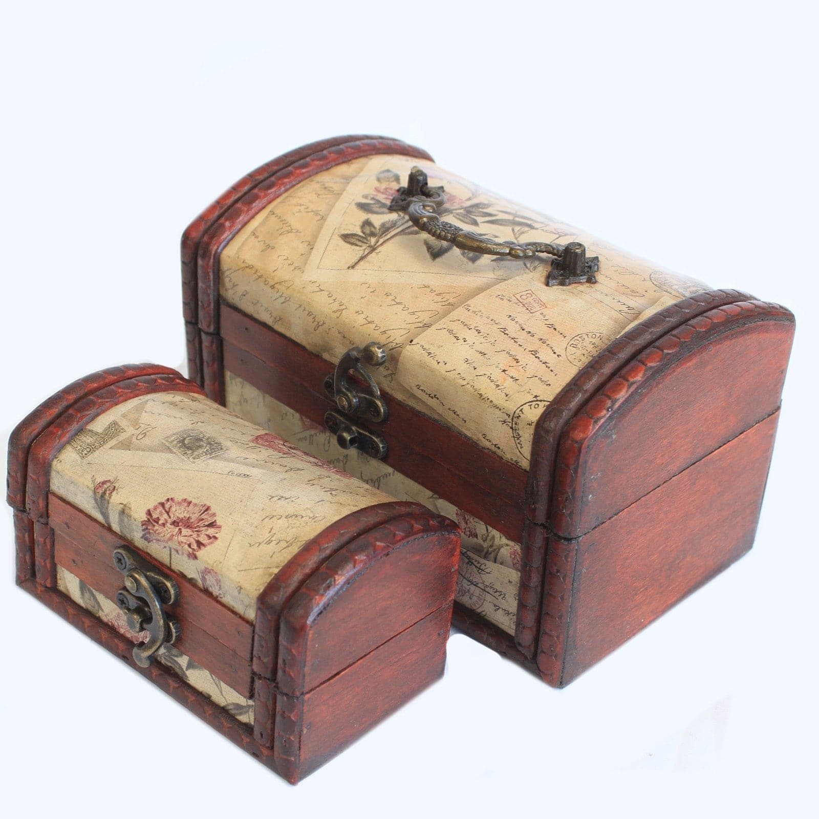 Bliss Sets of 2 Colonial Boxes - Rose Design