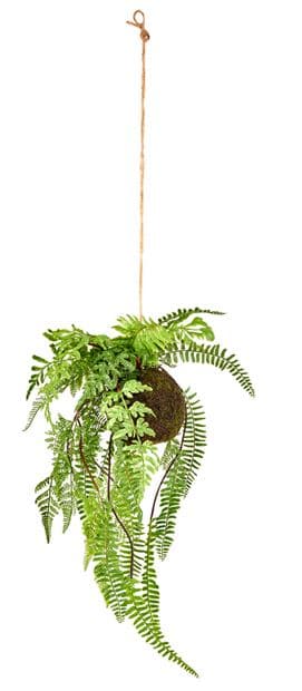 GREENERY Hanging pot with green fern H 22 cm - Ø 33 cm - best price from Maltashopper.com CS624897