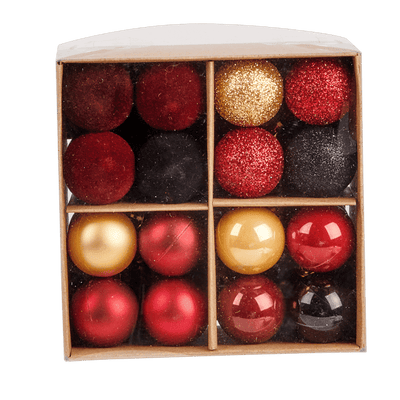GLAMOR Christmas ball set of 32 redØ 3 cm - best price from Maltashopper.com CS658028