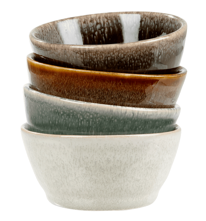 COZY Brown aperitif bowls H 4 cm - Ø 7,5 cm - best price from Maltashopper.com CS673176