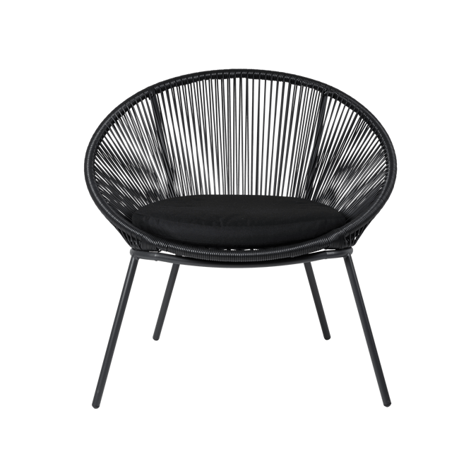 Casa PAPAYO LOUNGE CHAIR BLACK