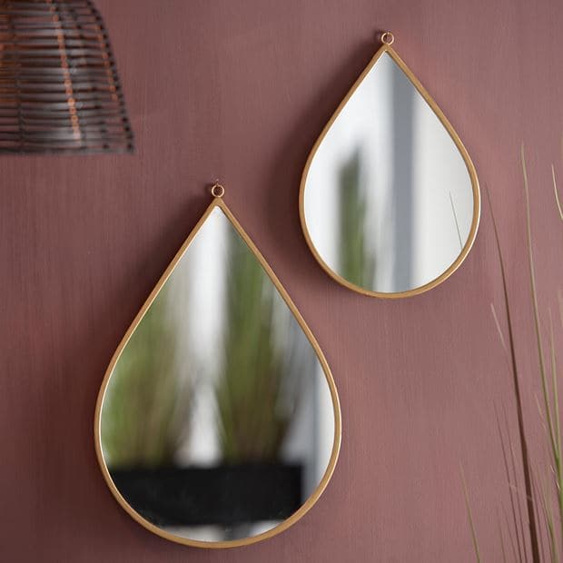 DROP Golden mirror H 39.3 x W 28.5 cm
