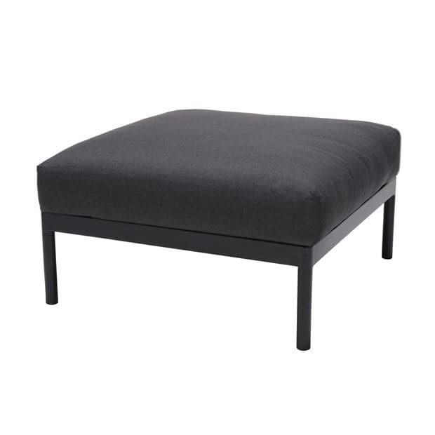 HANNA Lounge footstool black, natural H 25.7 x W 73.8 x L 77.2 cm - best price from Maltashopper.com CS668486