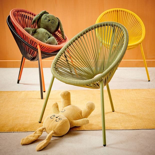 ACAPULCO Yellow children's chair H 56 x W 43 x D 42 cm - best price from Maltashopper.com CS652974