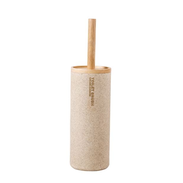 NEW RESIN Toilet brush in natural support H 38.5 cm - Ø 10.3 cm - best price from Maltashopper.com CS574126