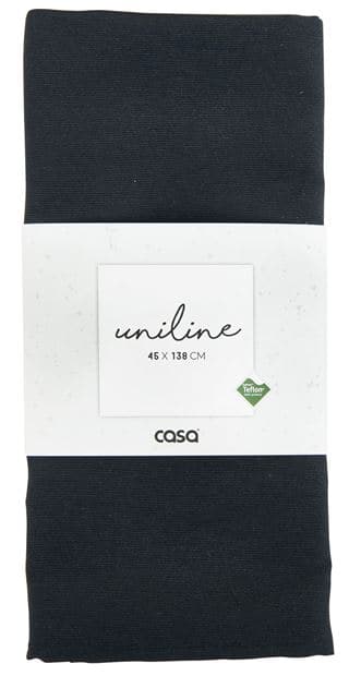 UNILINE Table runner black W 45 x L 138 cm - best price from Maltashopper.com CS615762