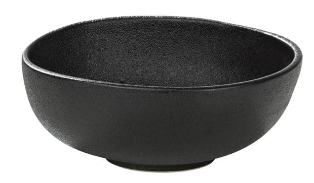 Casa MAGMA Bowl 21 CL black - set of 6 , H 4,5 cm - Ø 11 cm