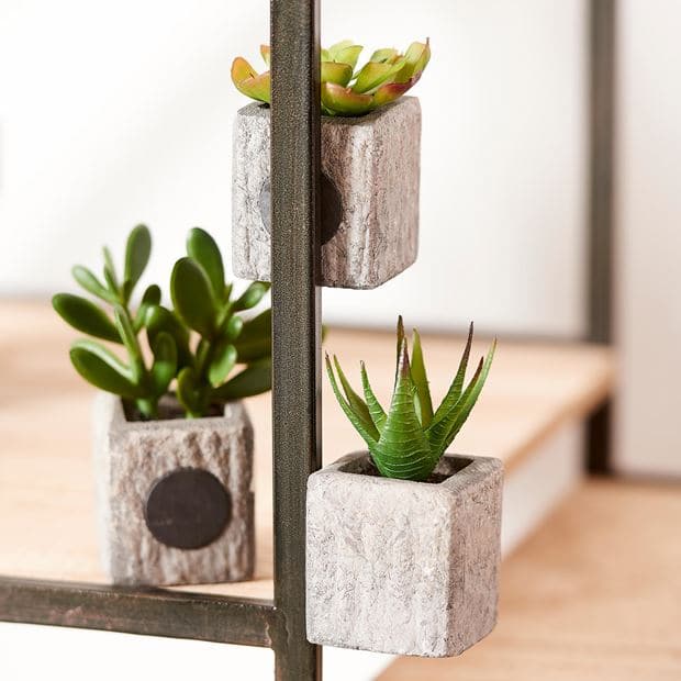 GREENS MAGNETIC PLANT POTS WITH ARTIFICIAL PLANTS H11CM 3SHA - best price from Maltashopper.com CS600600