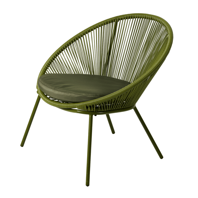 PAPAYO Lounge Chair with Green Pillow - best price from Maltashopper.com CS678832