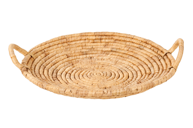 Casa SAMOS Natural decorative plate, H 8 cm - Ø 60 cm