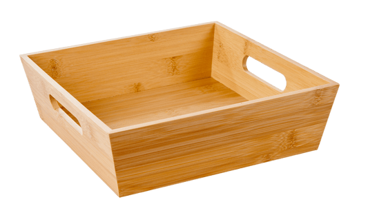 BAMBOO Natural organizer H 7.5 x W 25 x D 25 cm - best price from Maltashopper.com CS672819