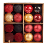 GLAMOR Christmas ball set of 32 redØ 6 cm - best price from Maltashopper.com CS658035
