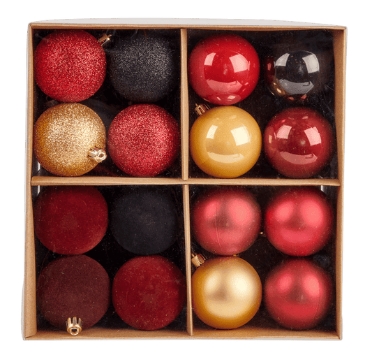 GLAMOR Christmas ball set of 32 redØ 6 cm - best price from Maltashopper.com CS658035