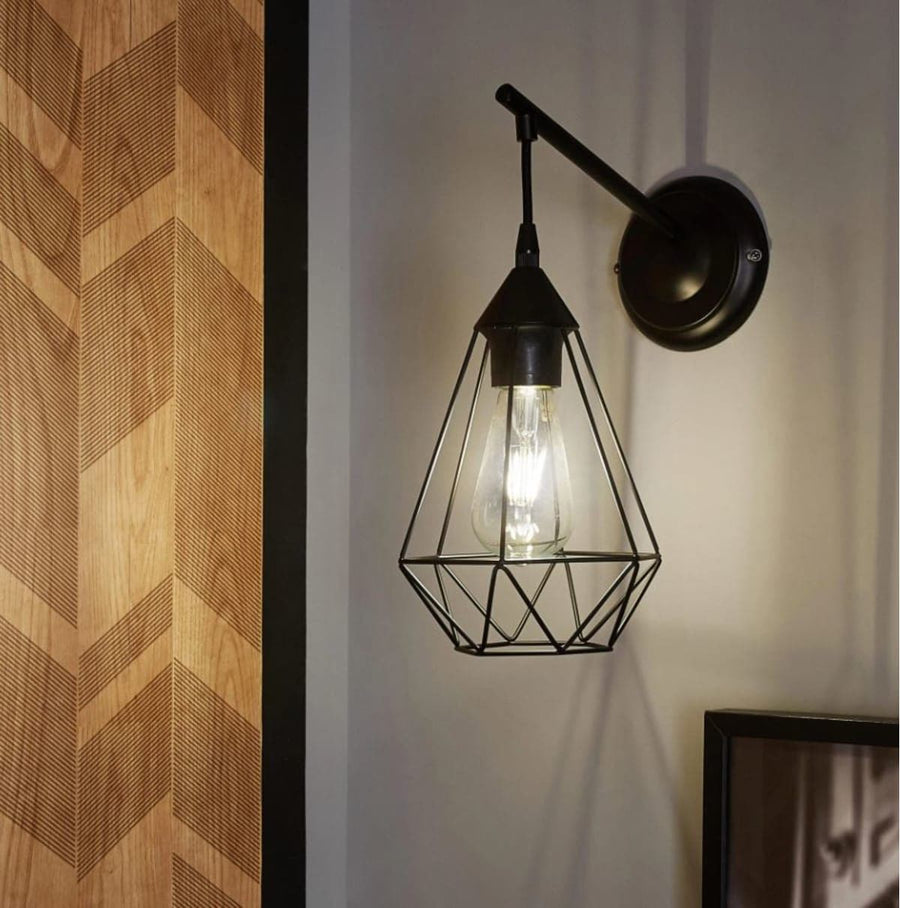 Bricocenter WALL LIGHT BYRON METAL BLACK 15.5X27.5 E27=60W