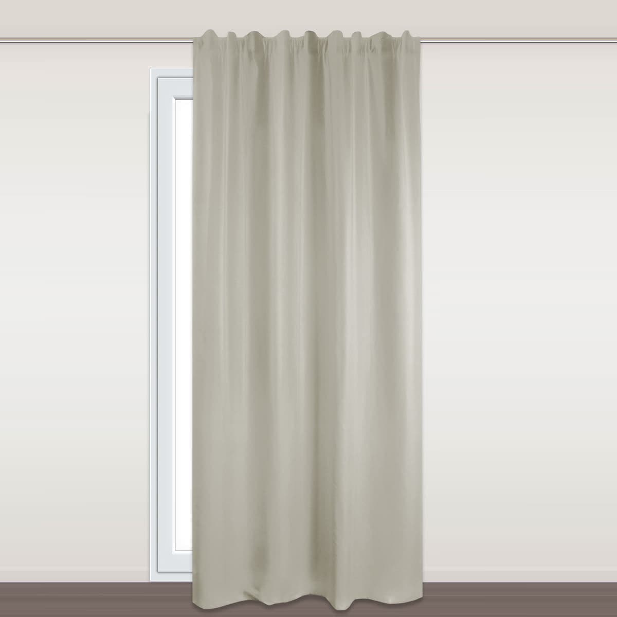 PROTECT ECRU OPAQUE CURTAIN 135X280CM WEBBING AND CONCEALED HANGING LOOP - best price from Maltashopper.com BR480009569