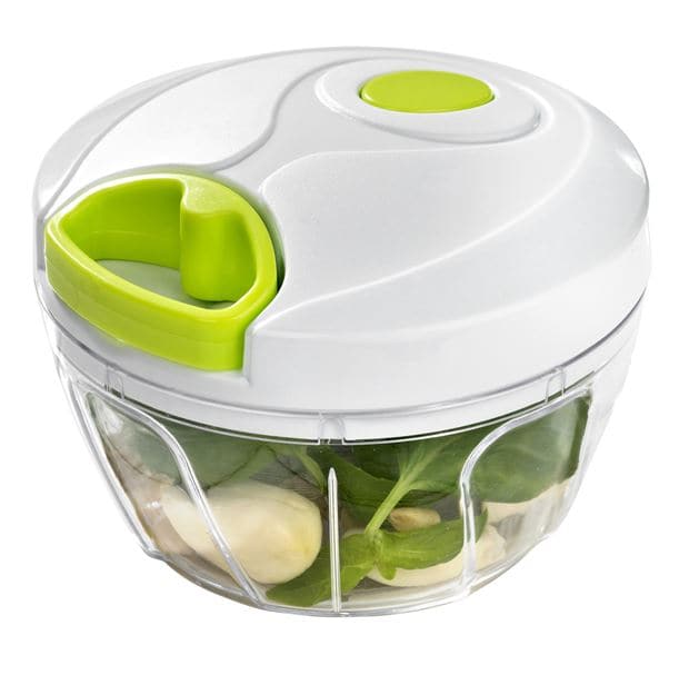 VIDA VERDE Mini white, green, transparent vegetable mincer H 9.3 cm - Ø 12.5 cm - best price from Maltashopper.com CS554505