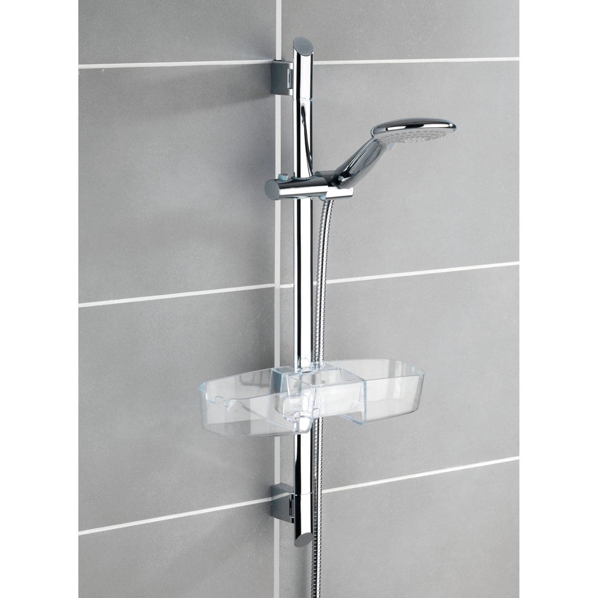 PREMIUM SHOWER ACCESSORY SMALL SLIDING RAIL ATTACHMENT TRANSPARENT PLASTIC MATERIAL