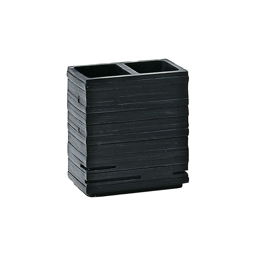 Bricocenter BLACK RESIN SQUARE TOOTHBRUSH HOLDER
