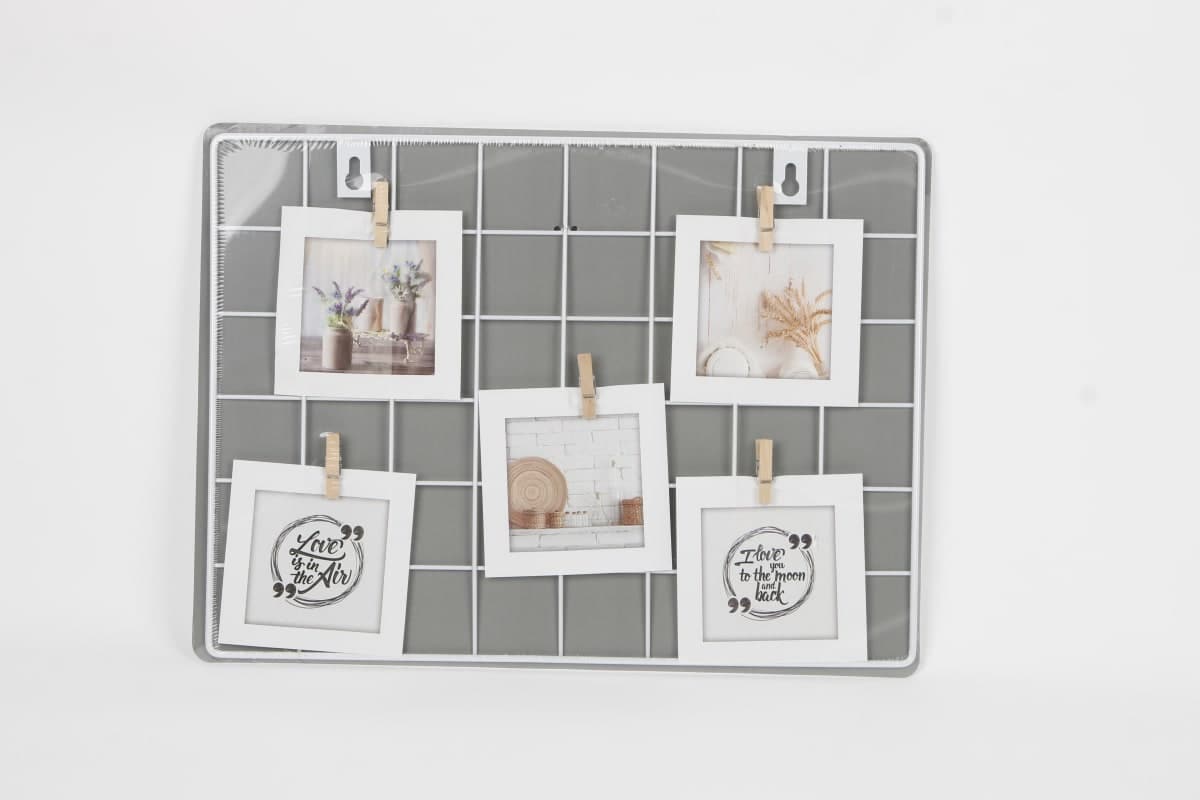 Bricocenter HAWAII NOTICE BOARD 5 PLACES 28X38CM METAL WHITE