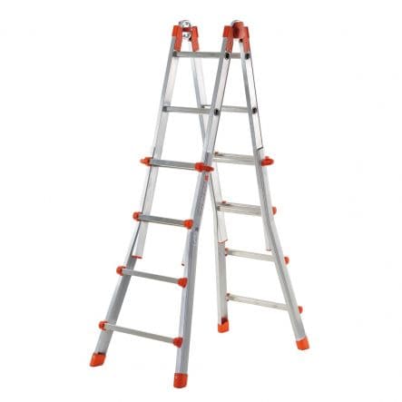 ALUMINIUM TELESCOPIC LADDER 4+4 - CAPACITY 100KG - best price from Maltashopper.com BR450001669