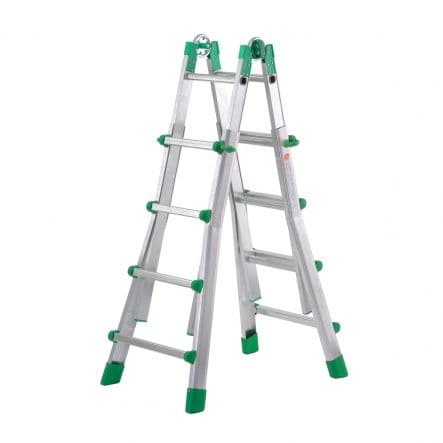 ALUMINIUM TELESCOPIC LADDER 4+4 - CAPACITY 100KG - best price from Maltashopper.com BR450001669