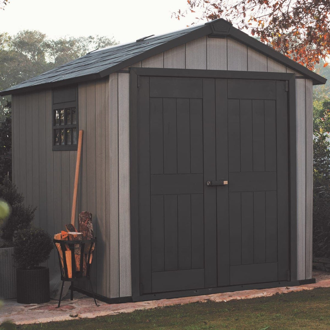 GARDEN SHED OAKLAND 759 THICKNESS 20MM EXTERNAL DIMENSIONS 279X210X242H FLOOR INCLUDED - best price from Maltashopper.com BR500013053