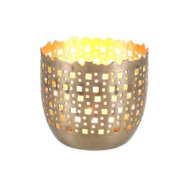Casa CASSIO Partylight golden H 9 cm - Ø 10 cm