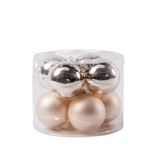 Casa PEARL Christmas ball set of 8 antique whiteØ 7 cm