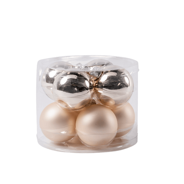 PEARL Christmas ball set of 8 antique whiteØ 7 cm