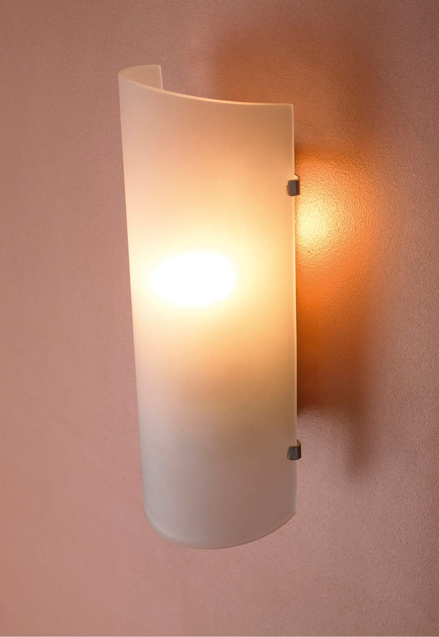 Bricocenter HANKO WALL LIGHT WHITE GLASS 26X10.5X8CM E27=60W